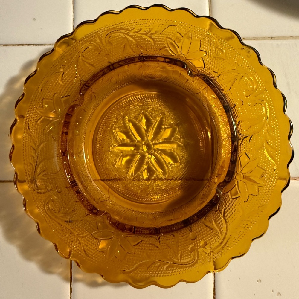 Vintage Amber Indiana Glass Ashtray